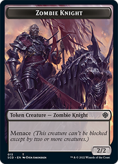 Zombie // Zombie Knight Double-Sided Token [Starter Commander Decks] | D20 Games