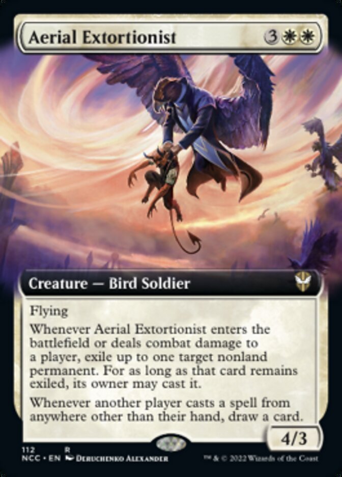 Aerial Extortionist (Extended Art) [Streets of New Capenna Commander] | D20 Games