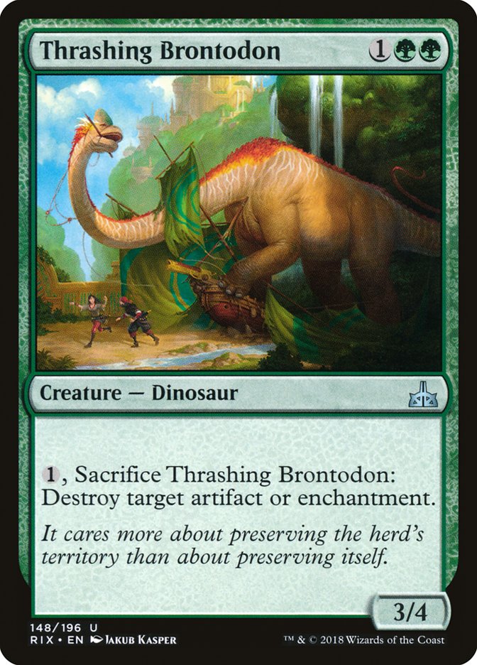 Thrashing Brontodon [Rivals of Ixalan] | D20 Games