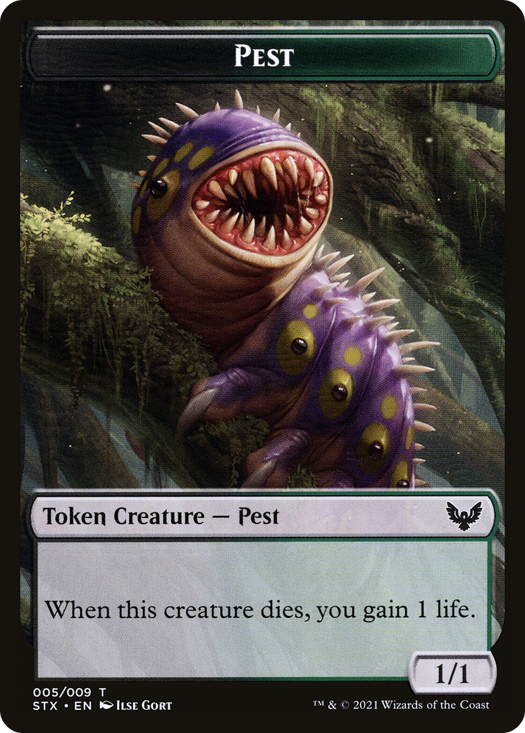 Pest // Jace, Telepath Unbound Emblem Double-Sided Token [Secret Lair: From Cute to Brute Tokens] | D20 Games