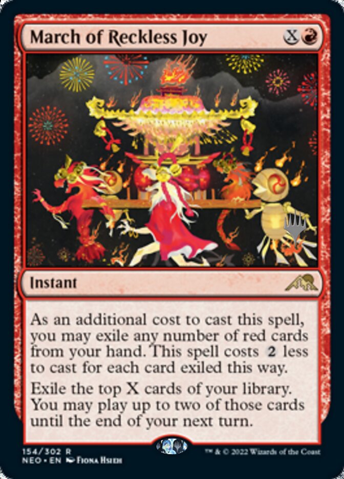 March of Reckless Joy (Promo Pack) [Kamigawa: Neon Dynasty Promos] | D20 Games