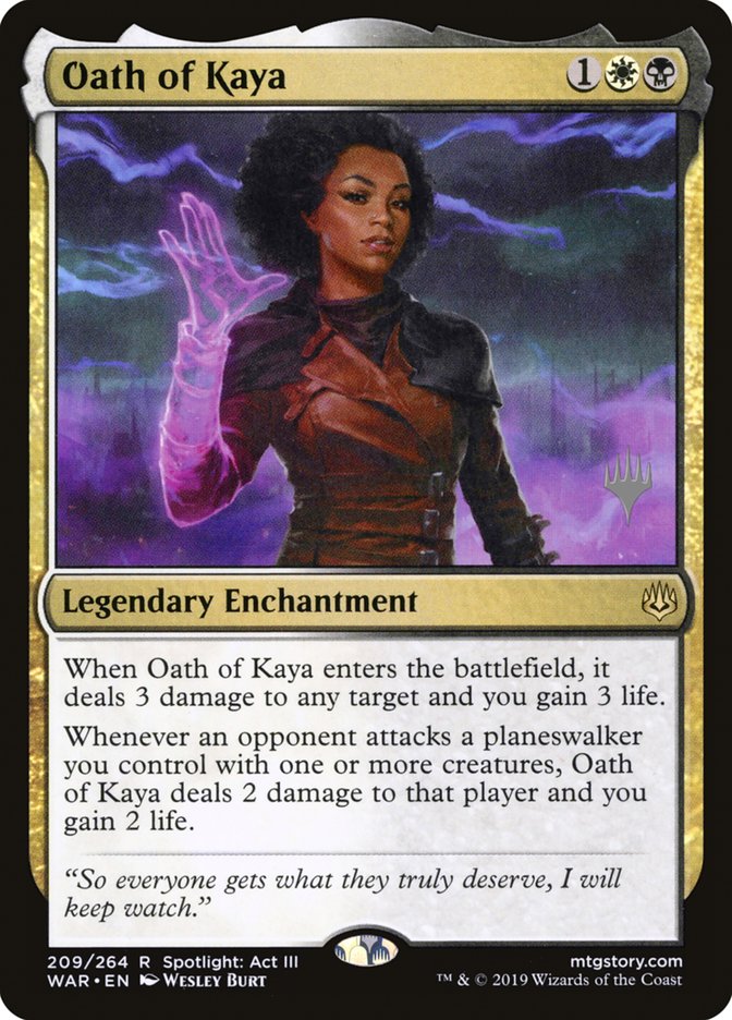 Oath of Kaya (Promo Pack) [War of the Spark Promos] | D20 Games