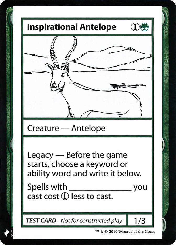 Inspirational Antelope [Mystery Booster Playtest Cards] | D20 Games