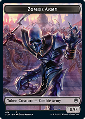 Zombie // Zombie Army Double-Sided Token [Starter Commander Decks] | D20 Games