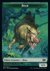 Boar // Soldier Double-sided Token [Double Masters 2022 Tokens] | D20 Games