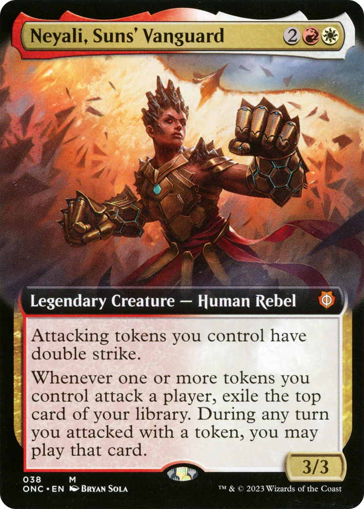 Neyali, Suns' Vanguard (Extended Art) [Phyrexia: All Will Be One Commander] | D20 Games