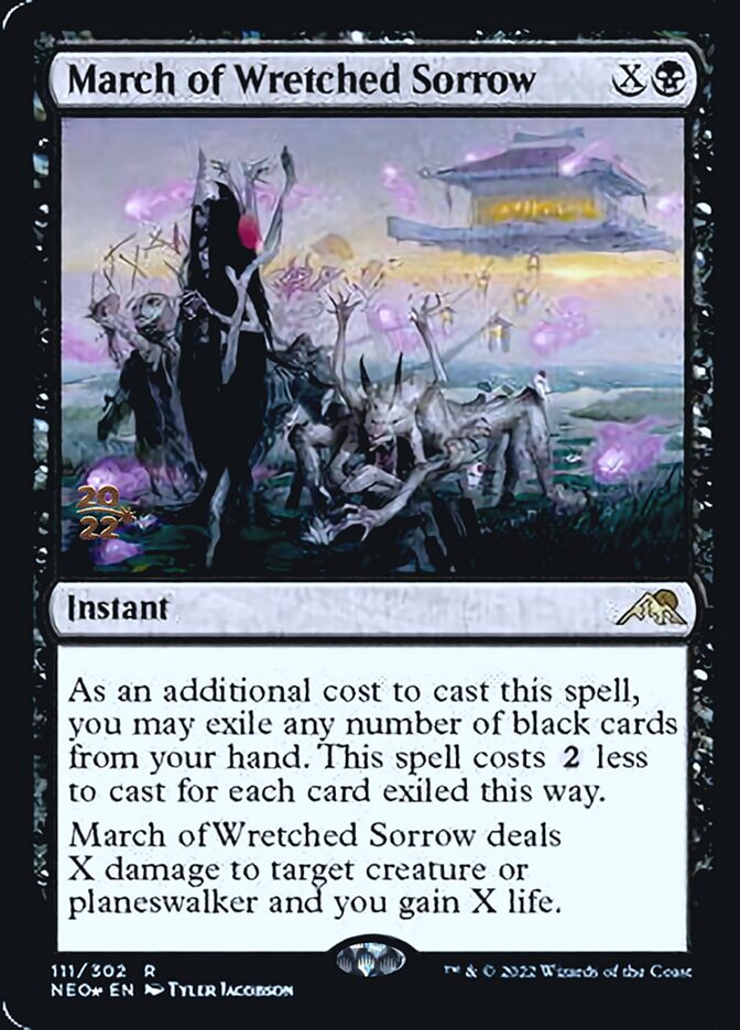 March of Wretched Sorrow [Kamigawa: Neon Dynasty Prerelease Promos] | D20 Games