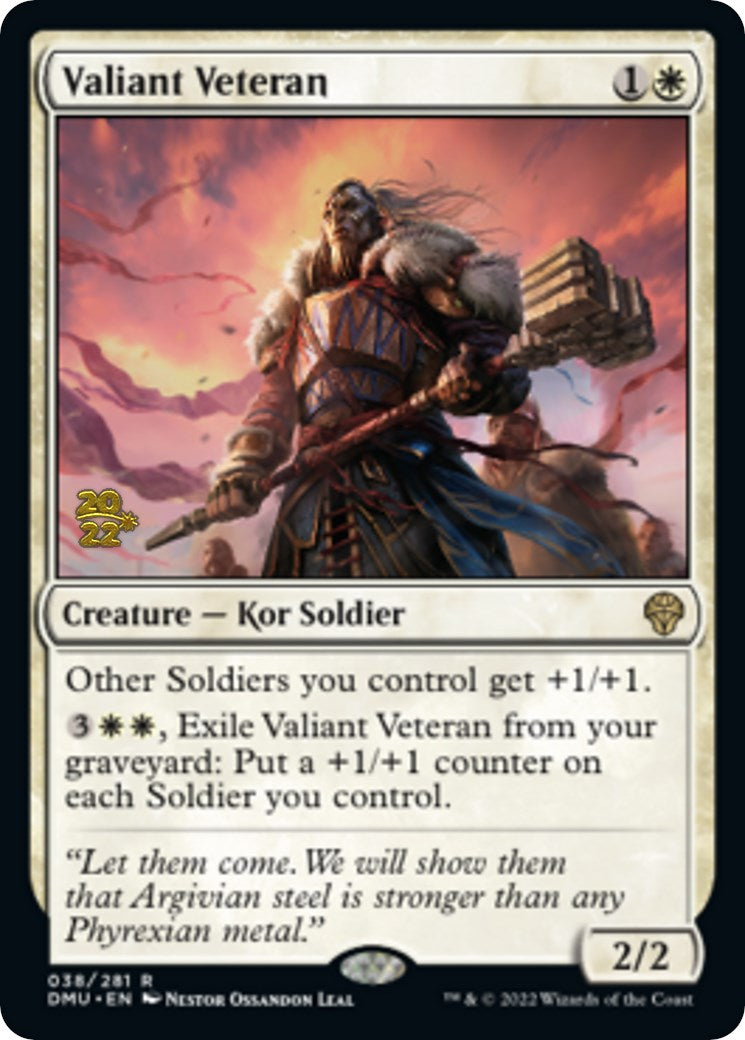 Valiant Veteran [Dominaria United Prerelease Promos] | D20 Games