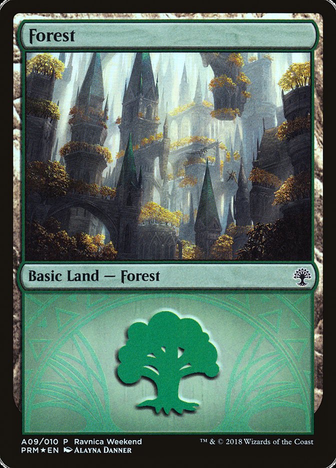 Forest (A09) [Guilds of Ravnica Ravnica Weekend] | D20 Games