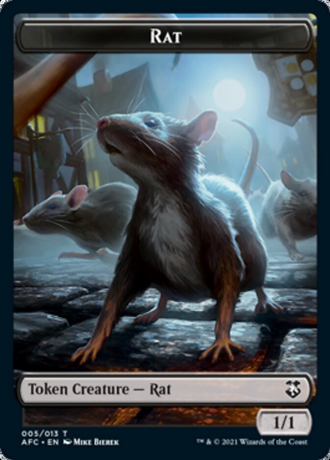 Rat // Zombie Double-sided Token [Dungeons & Dragons: Adventures in the Forgotten Realms Commander Tokens] | D20 Games