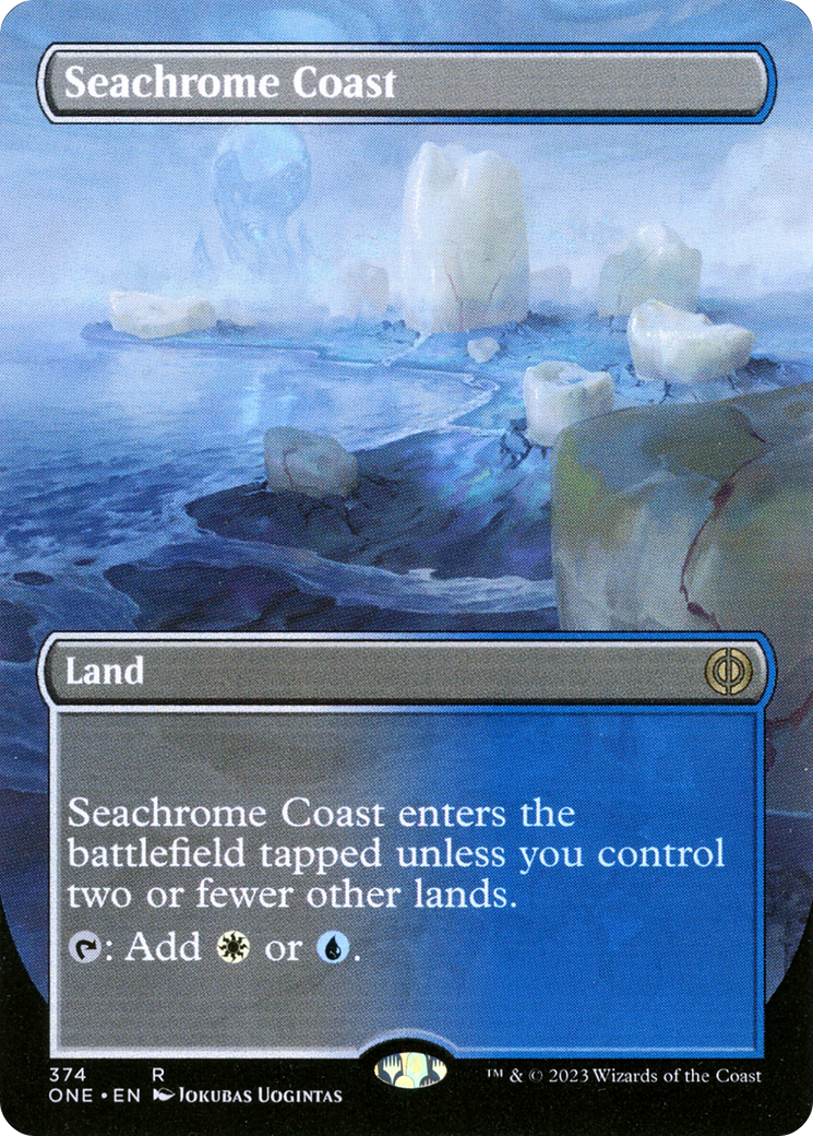 Seachrome Coast (Borderless Alternate Art) [Phyrexia: All Will Be One] | D20 Games