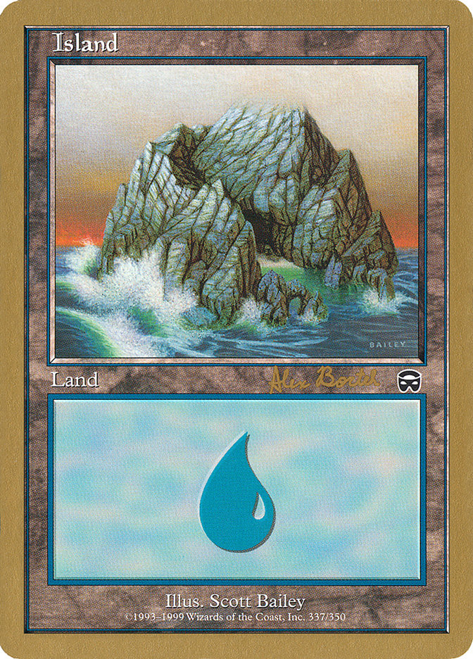 Island (ab337a) (Alex Borteh) [World Championship Decks 2001] | D20 Games