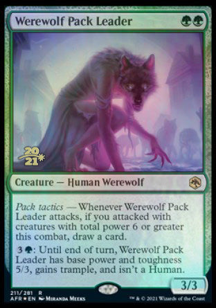 Werewolf Pack Leader [Dungeons & Dragons: Adventures in the Forgotten Realms Prerelease Promos] | D20 Games
