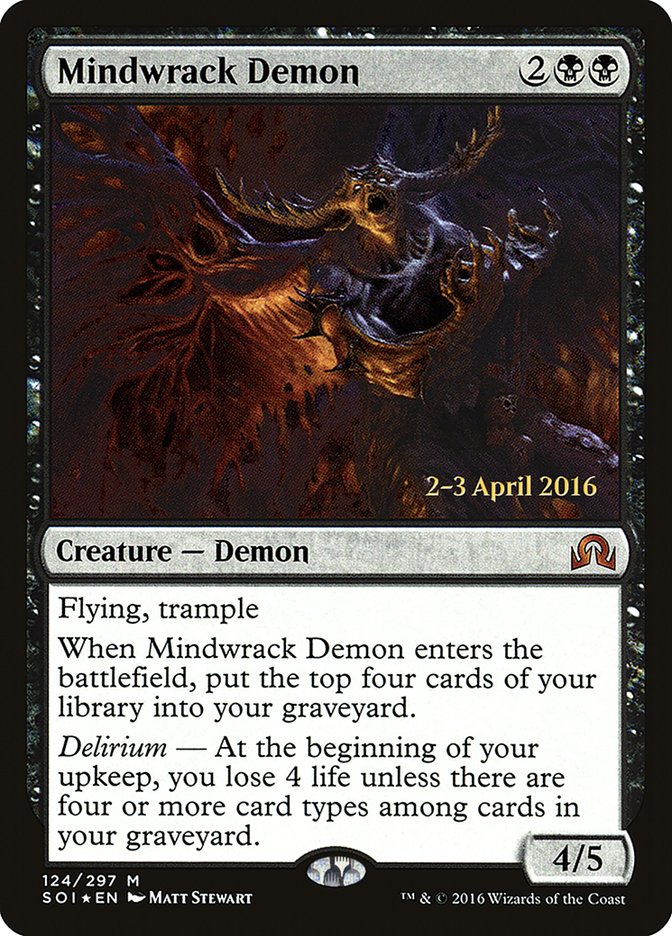 Mindwrack Demon [Shadows over Innistrad Prerelease Promos] | D20 Games