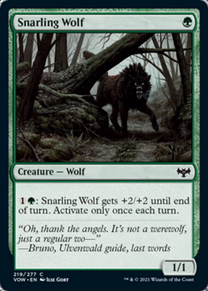 Snarling Wolf [Innistrad: Crimson Vow] | D20 Games