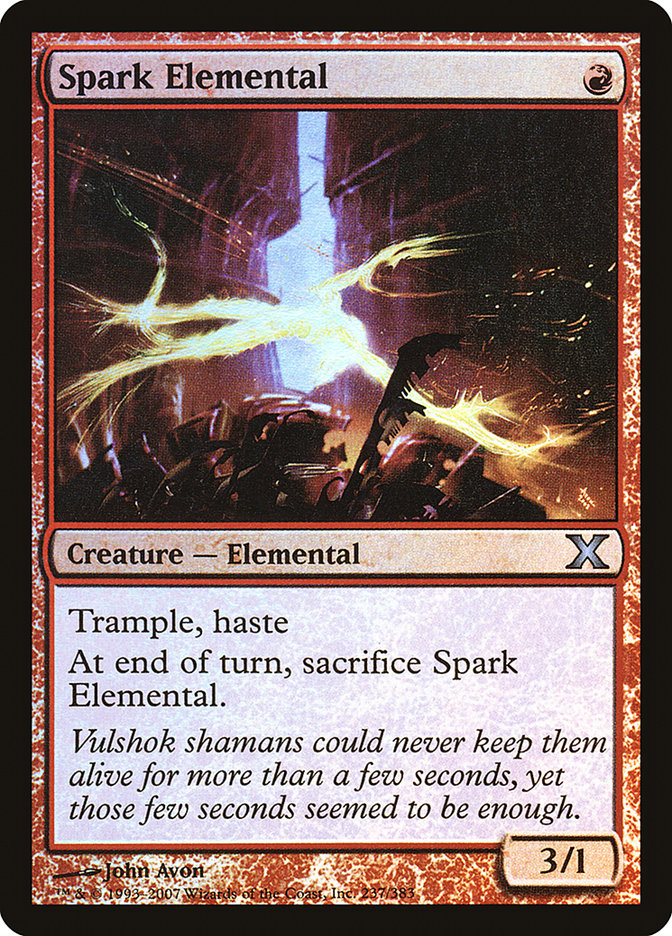 Spark Elemental (Premium Foil) [Tenth Edition] | D20 Games