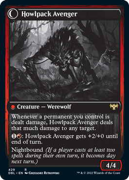 Ill-Tempered Loner // Howlpack Avenger [Innistrad: Double Feature] | D20 Games