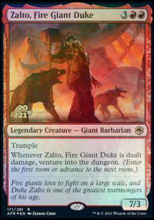 Zalto, Fire Giant Duke [Dungeons & Dragons: Adventures in the Forgotten Realms Prerelease Promos] | D20 Games