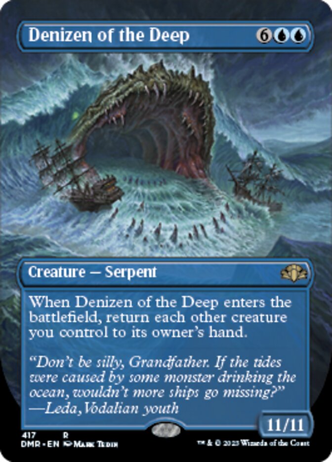 Denizen of the Deep (Borderless Alternate Art) [Dominaria Remastered] | D20 Games