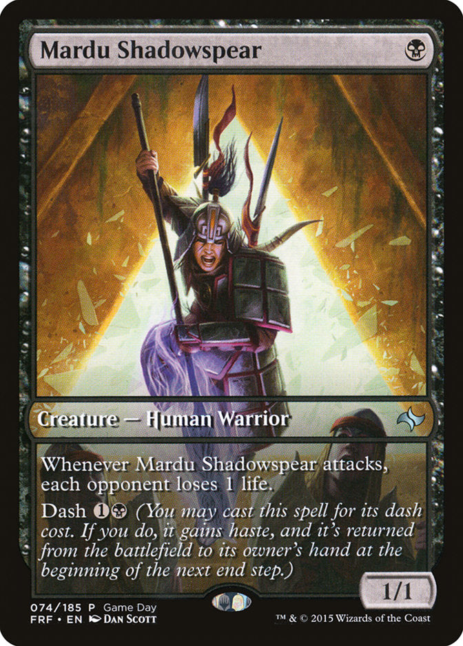Mardu Shadowspear (Game Day) [Fate Reforged Promos] | D20 Games
