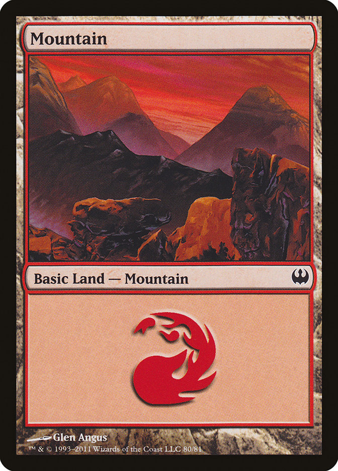 Mountain (80) [Duel Decks: Knights vs. Dragons] | D20 Games