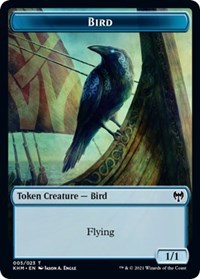 Bird (005) // Soldier Double-sided Token [Kaldheim Commander Tokens] | D20 Games