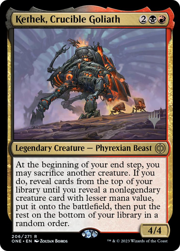 Kethek, Crucible Goliath (Promo Pack) [Phyrexia: All Will Be One Promos] | D20 Games