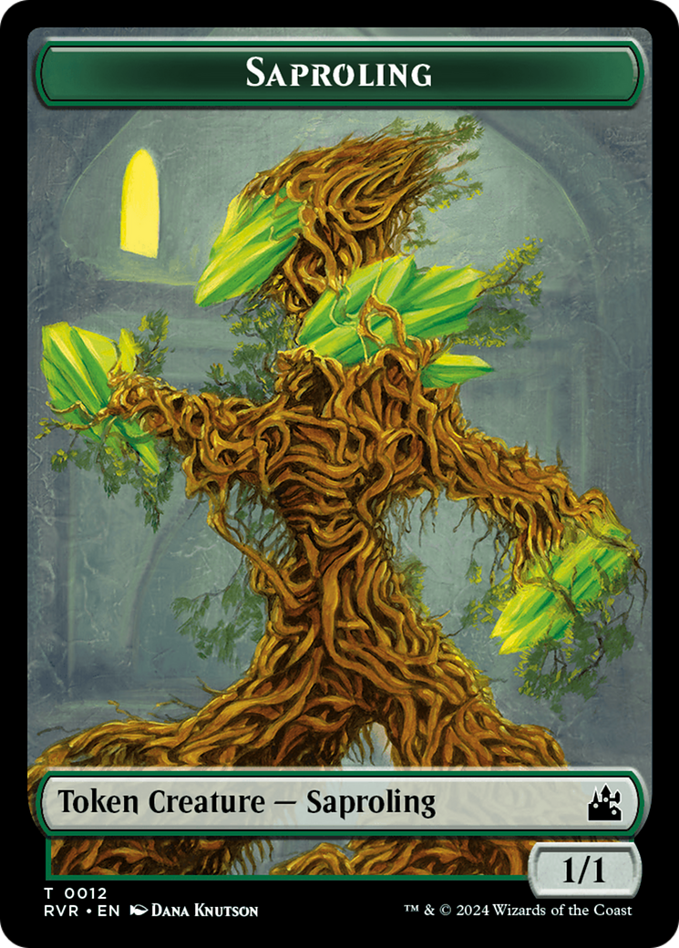 Saproling // Sphinx Double-Sided Token [Ravnica Remastered Tokens] | D20 Games