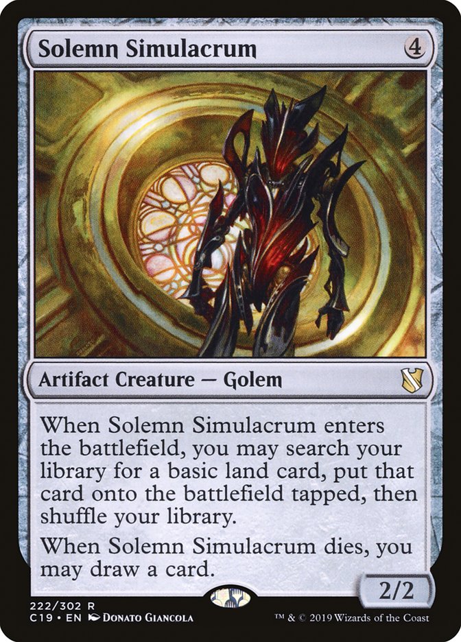 Solemn Simulacrum [Commander 2019] | D20 Games