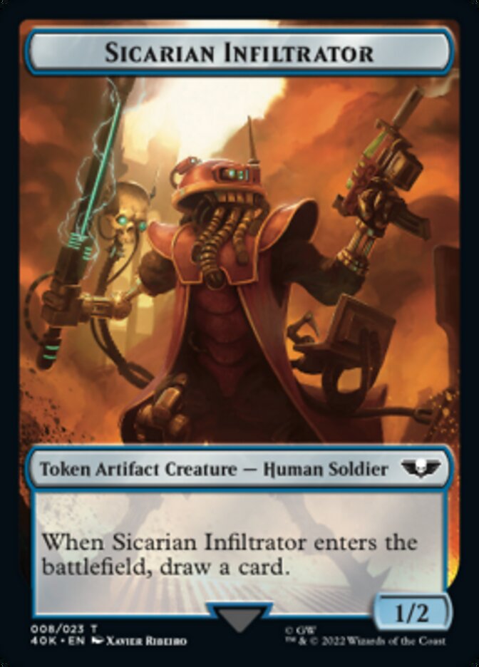 Soldier (003) // Sicarian Infiltrator Double-sided Token (Surge Foil) [Universes Beyond: Warhammer 40,000 Tokens] | D20 Games