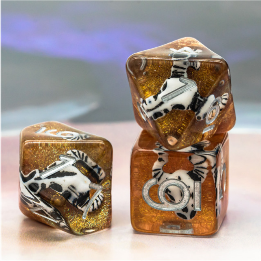 Desert Bull Head RPG Dice Set Plastic Dice Foam Brain Games | D20 Games