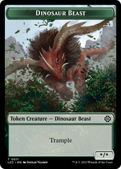 Dinosaur Beast // Dinosaur Double-Sided Token [The Lost Caverns of Ixalan Commander Tokens] | D20 Games