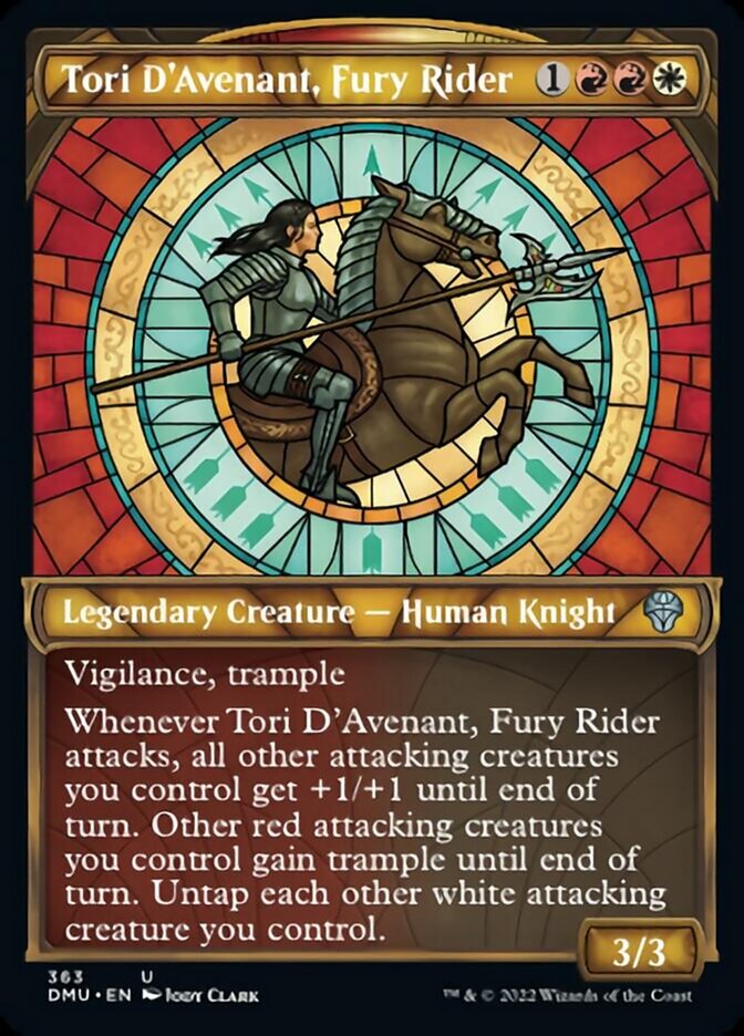 Tori D'Avenant, Fury Rider (Showcase Textured) [Dominaria United] | D20 Games