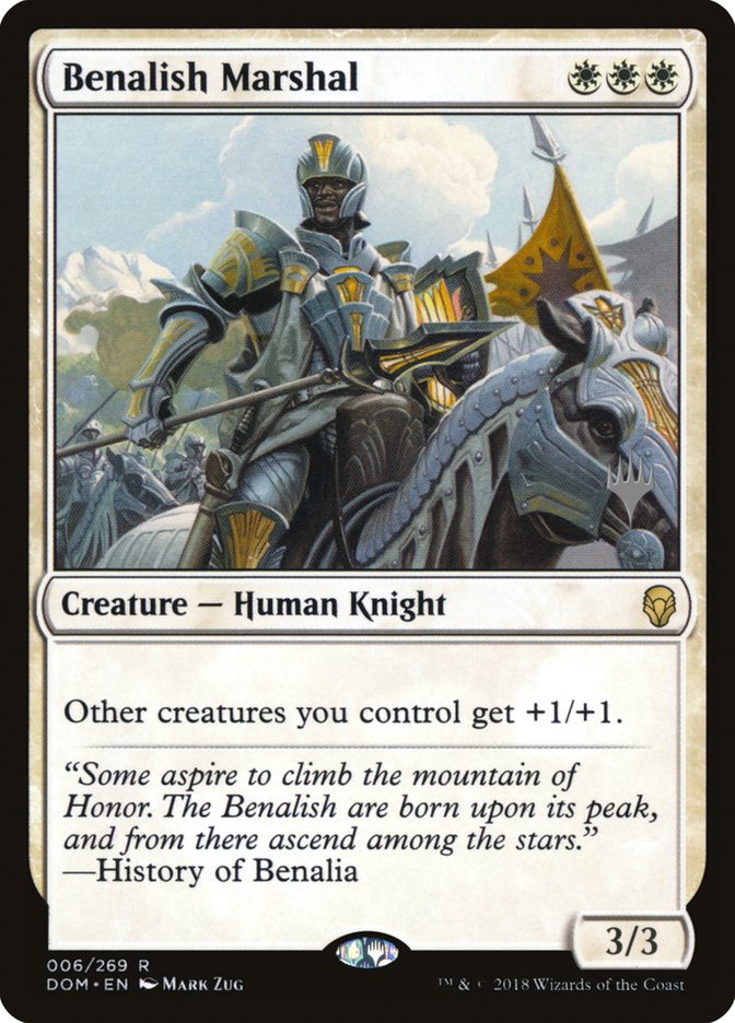 Benalish Marshal (Promo Pack) [Dominaria Promos] | D20 Games