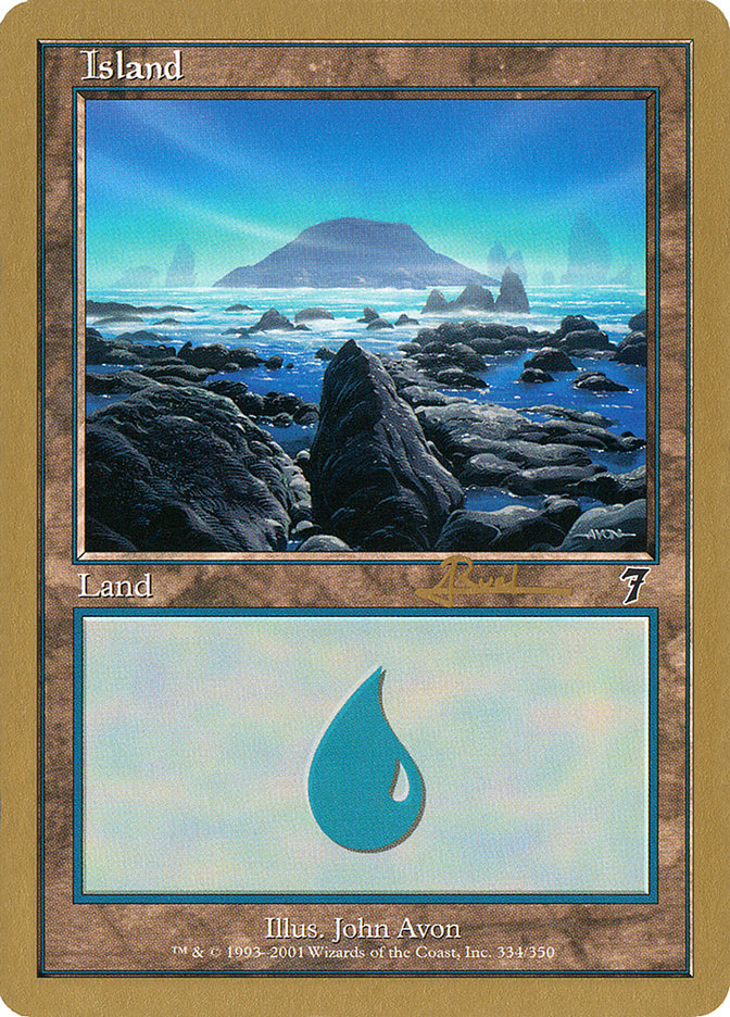 Island (ar334) (Antoine Ruel) [World Championship Decks 2001] | D20 Games