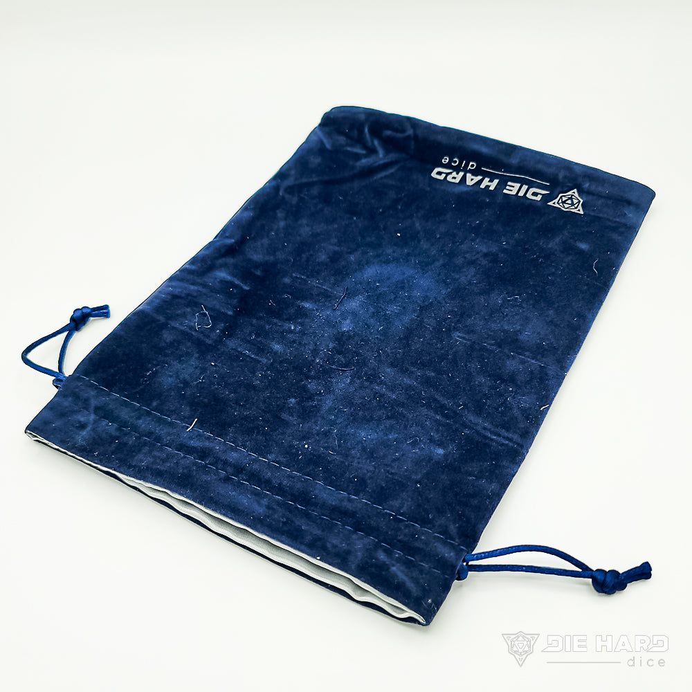 Velvet Dice Bag: Large Navy Blue | D20 Games