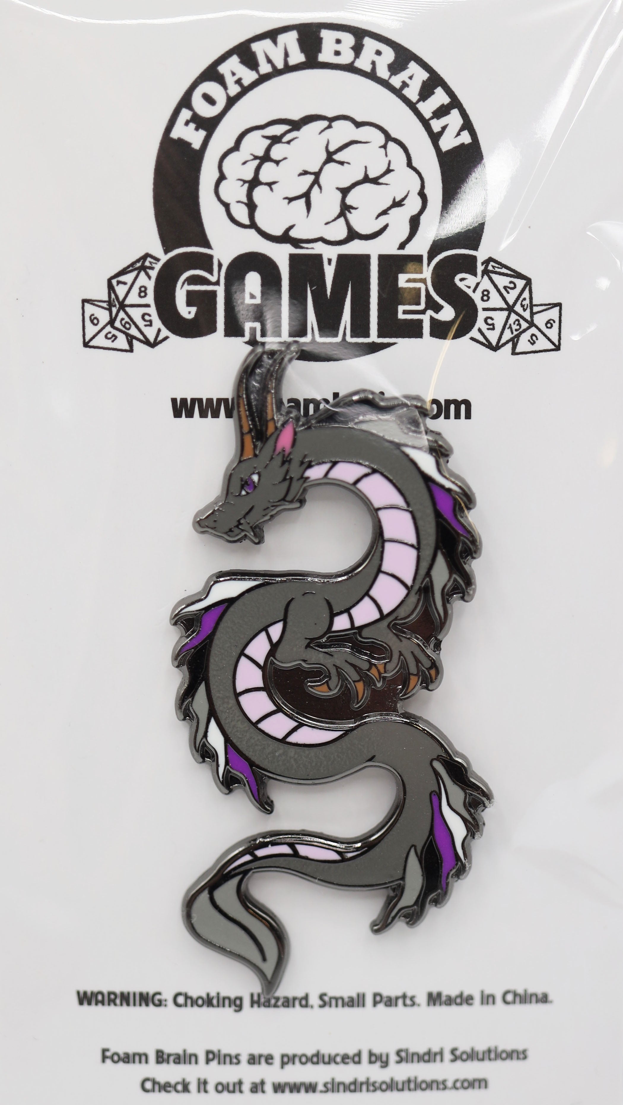 Pride Dragon Pins Enamel Pin Foam Brain Games | D20 Games
