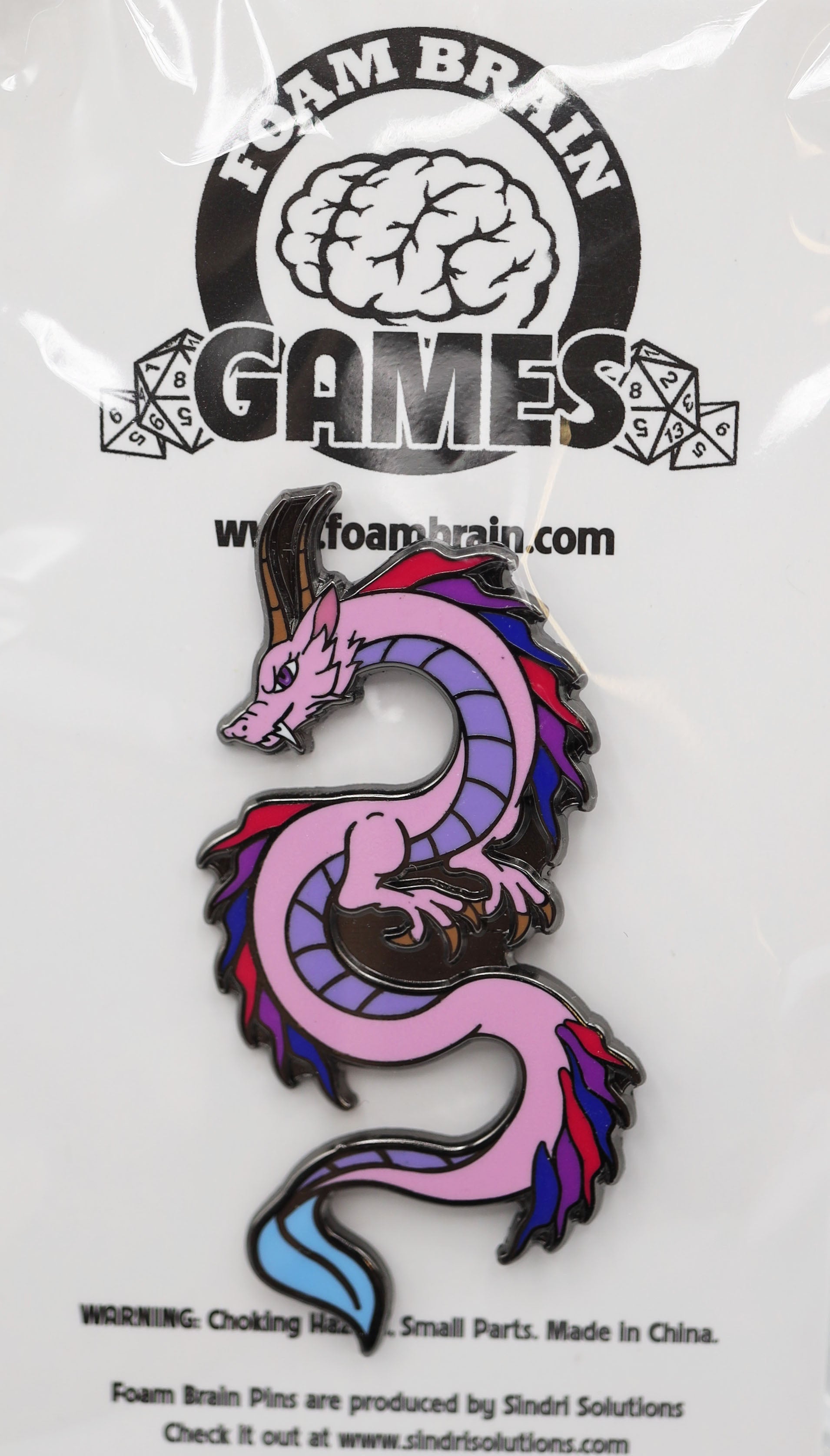 Pride Dragon Pins Enamel Pin Foam Brain Games | D20 Games