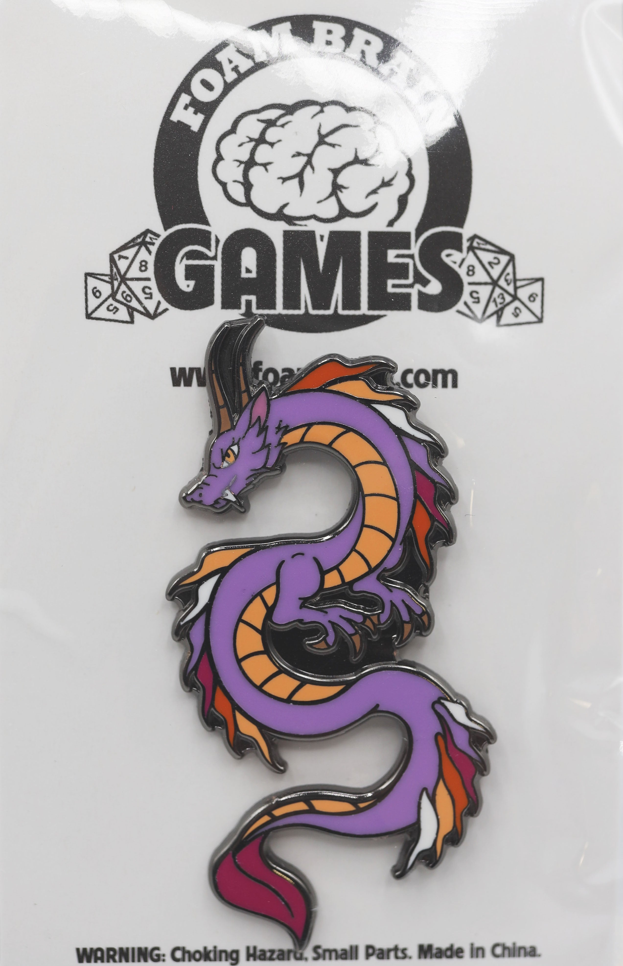 Pride Dragon Pins Enamel Pin Foam Brain Games | D20 Games