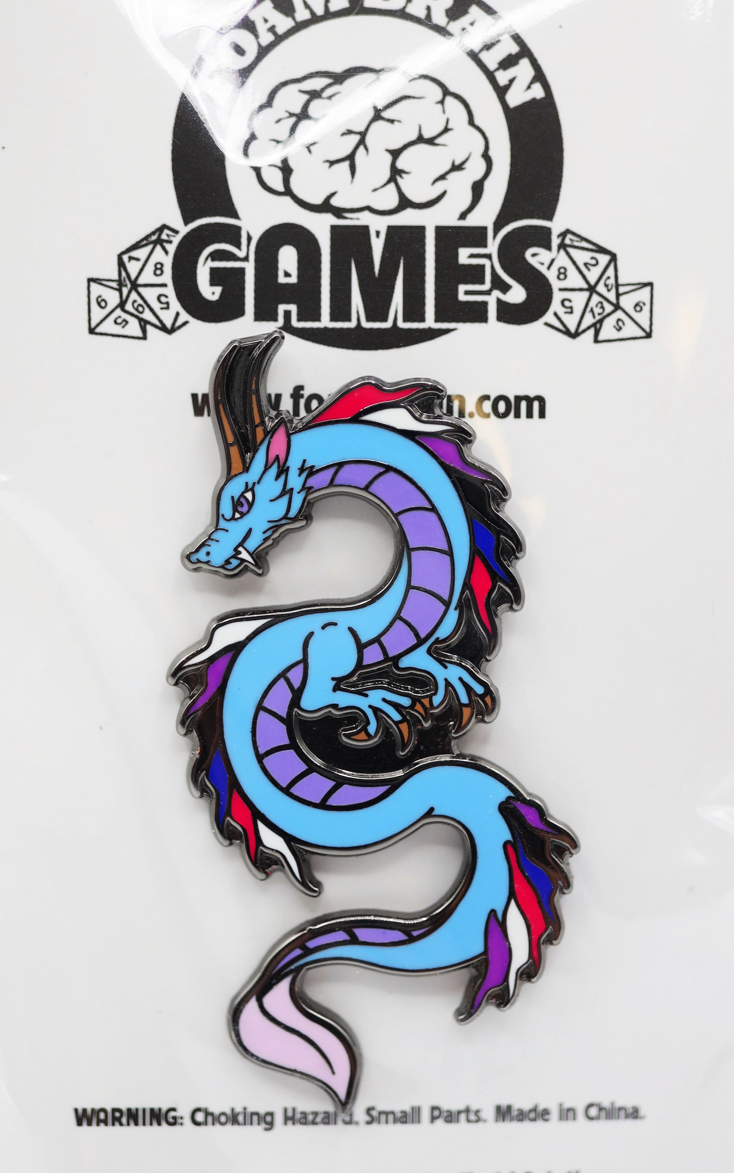 Pride Dragon Pins Enamel Pin Foam Brain Games | D20 Games