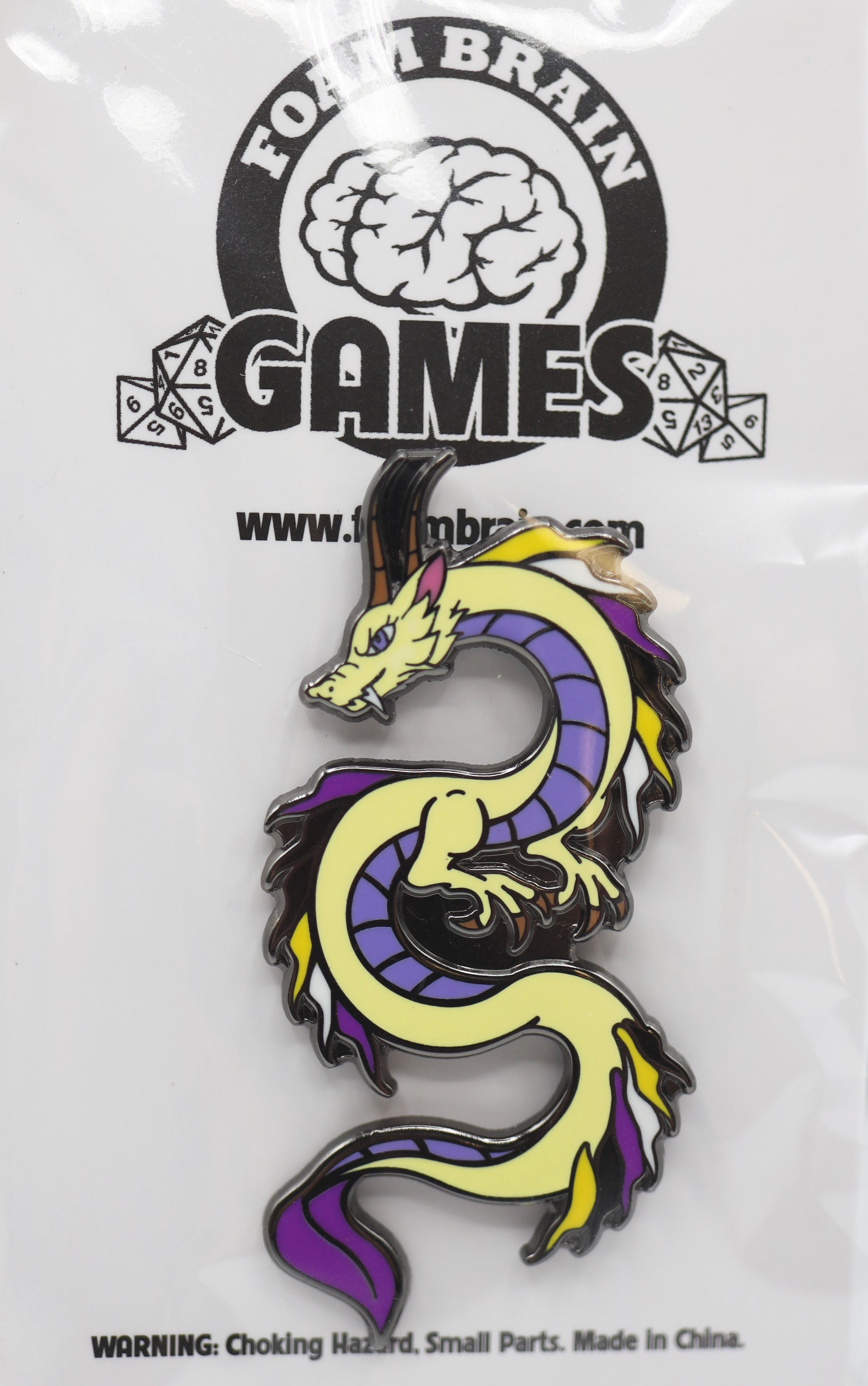 Pride Dragon Pins Enamel Pin Foam Brain Games | D20 Games