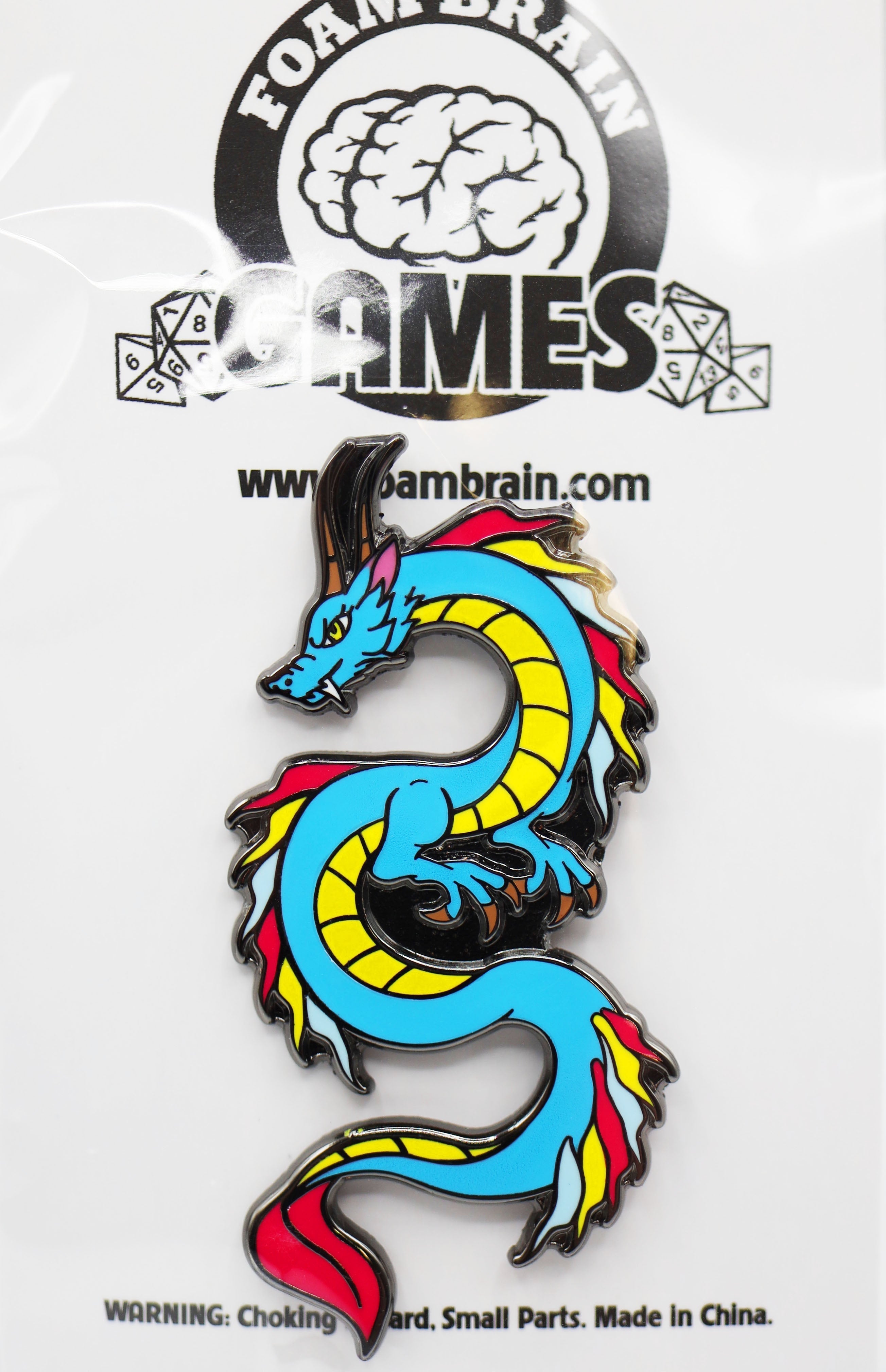 Pride Dragon Pins Enamel Pin Foam Brain Games | D20 Games