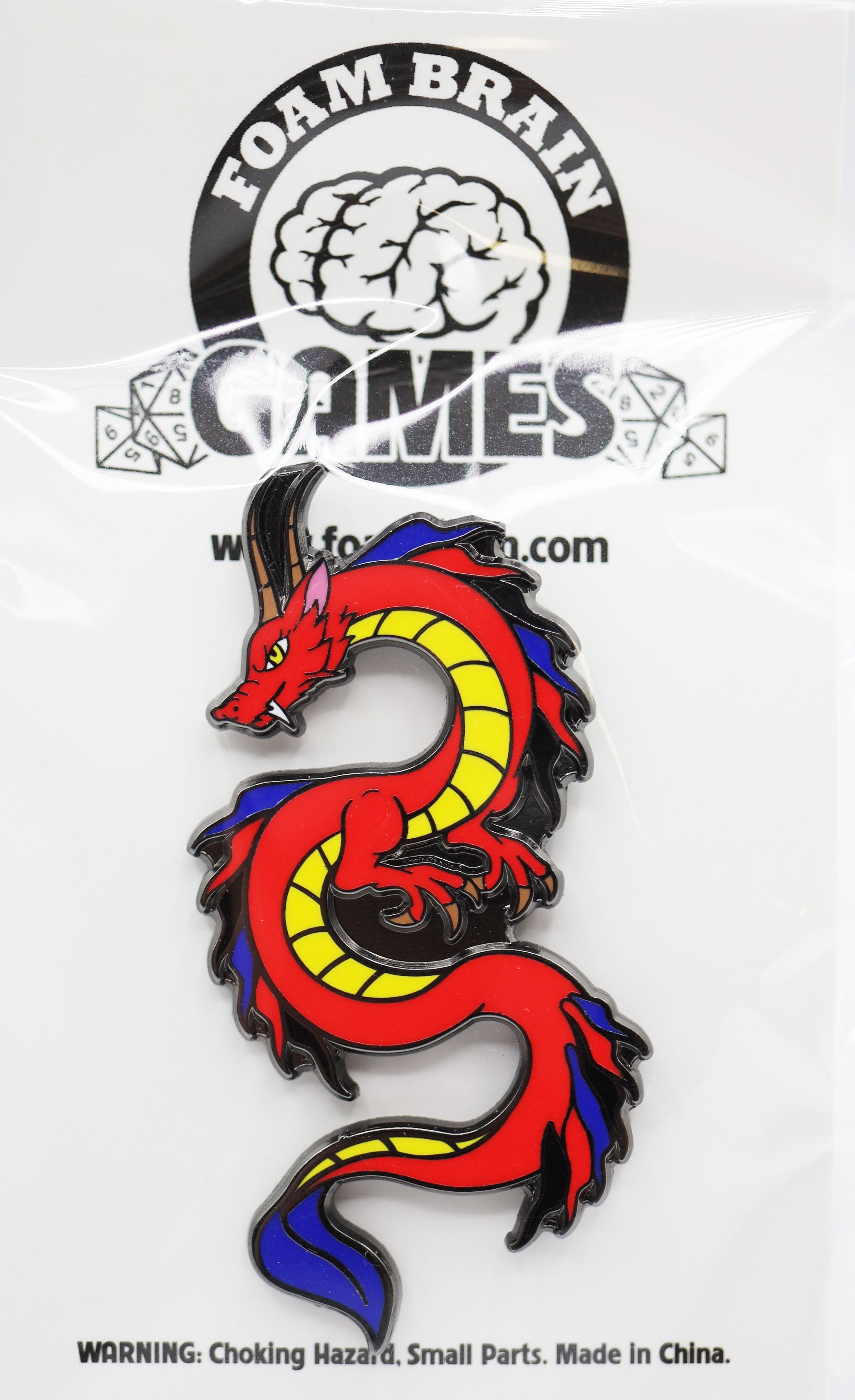 Pride Dragon Pins Enamel Pin Foam Brain Games | D20 Games