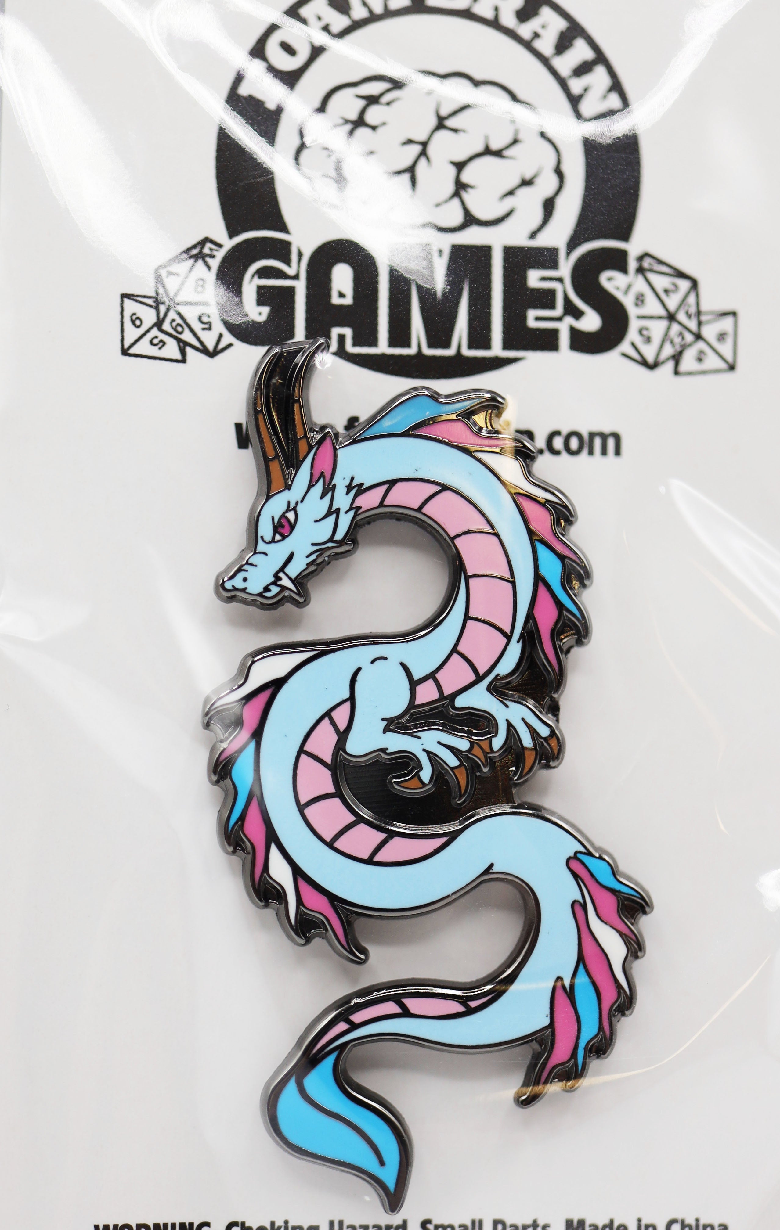 Pride Dragon Pins Enamel Pin Foam Brain Games | D20 Games