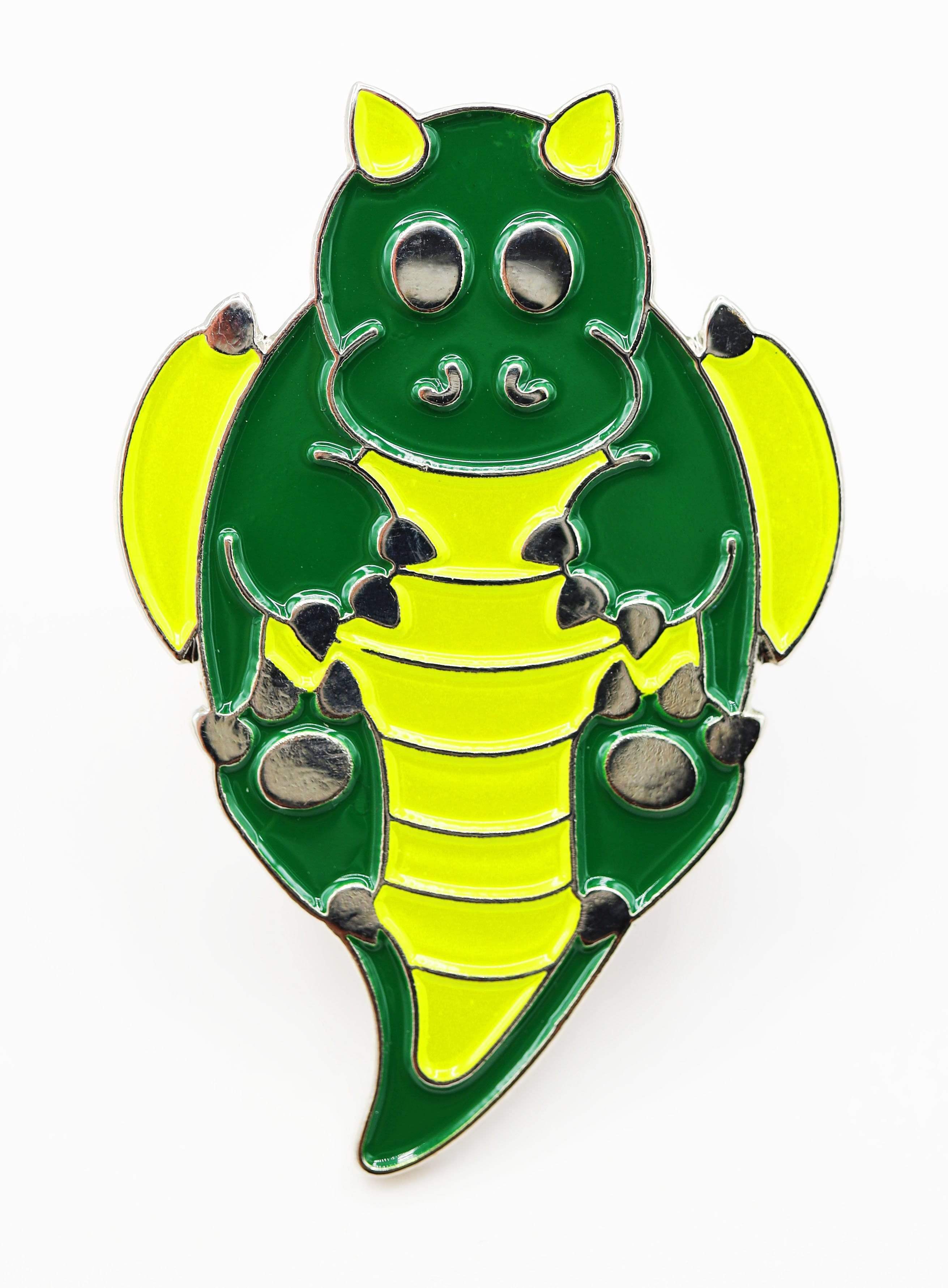 Critter Pins: Green Baby Dragon | D20 Games