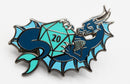 Dice Dragons Pin: Water Enamel Pin Foam Brain Games