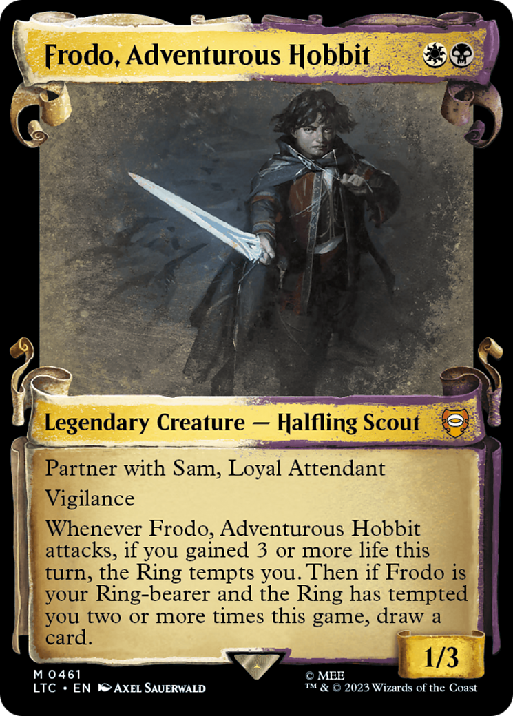 Frodo, Adventurous Hobbit [The Lord of the Rings: Tales of Middle-Earth Commander Showcase Scrolls] | D20 Games