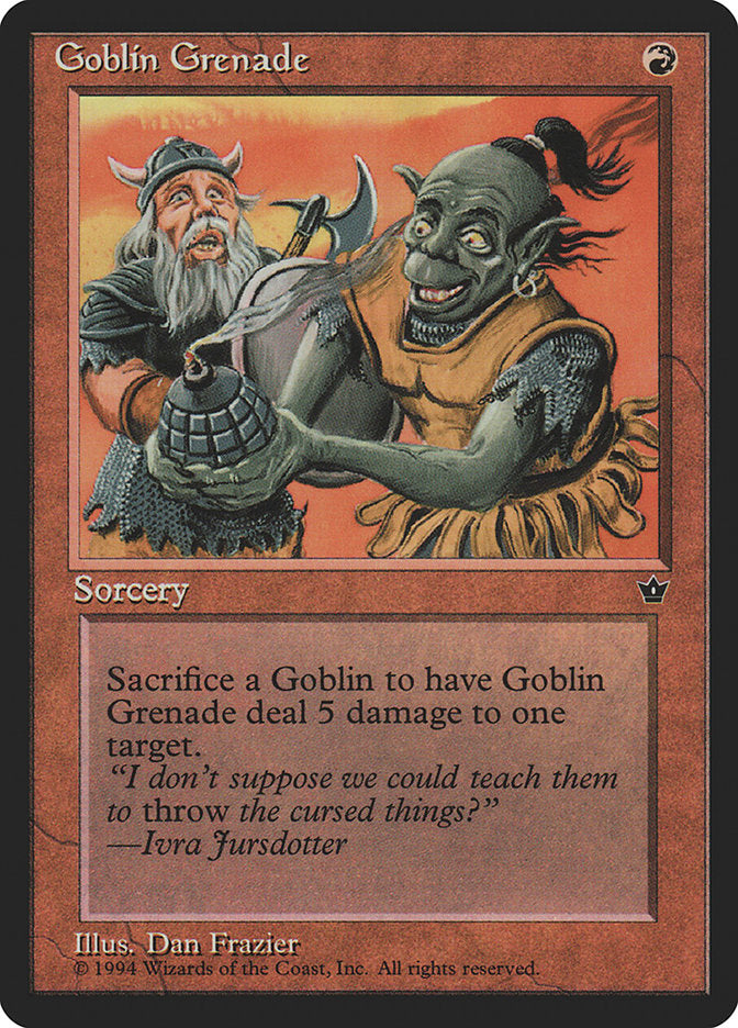 Goblin Grenade (Dan Frazier) [Fallen Empires] | D20 Games