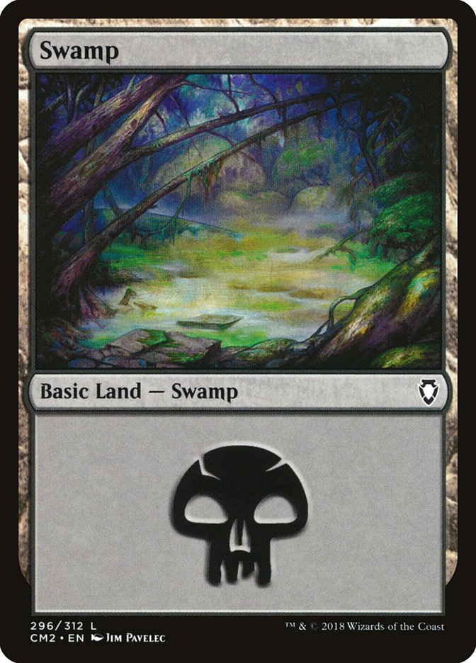 Swamp (296) [Commander Anthology Volume II] | D20 Games