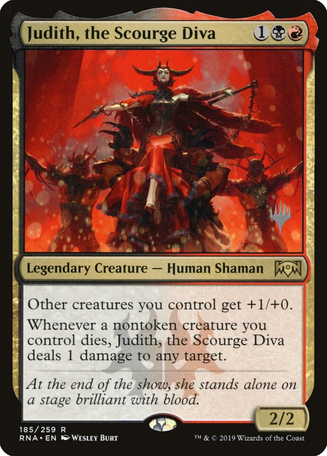 Judith, the Scourge Diva (Promo Pack) [Ravnica Allegiance Promos] | D20 Games